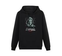 XINJIEDIAN Mr. Robot Fuck Society Art Hoody Unisex Ptinted Hoodies Long Sleeve Men's Hooded with Pocket Black XL