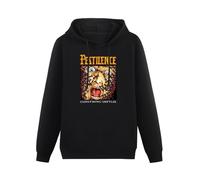 XINJIEDIAN Pestilence Consuming Impulse Album Cover Hoody Unisex Long Sleeve Hooded with Pocket Black XXL