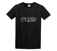 XINJIEDIAN Sid Meiers Civilization Iv Logo Cute Unisex 100% Cotton Short-Sleeve T-Shirts Black XL