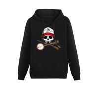 XINJIEDIAN Skullduggery Redneck Hoody Unisex Ptinted Hoodies Long Sleeve Men's Hooded with Pocket Black S