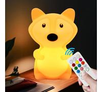 xinjinhju Veilleuse Renard lampe pour chambre enfant veilleuse animaux pour filles et garçons lampe décorative lampes mignonnes pour chambre à coucher, cadeau de vacances pour enfants - Taille M