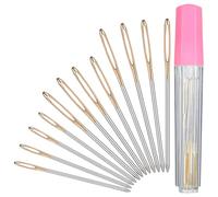 Xinjoduz Lot de 12 aiguilles à gros chas pour couture à la main, 5,3 cm, 6 cm, 7 cm, aiguilles à coudre à grand chas, aiguilles à broder pour couture à la main, fournitures de couture avec une
