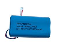 XINLANTECH 18650 1s2p 5200mAh 3.7V batterie lithium-ion rechargeable avec connecteur PH2.0 / 3P / cellules 5C / prend en charge la charge rapide