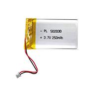 XINLANTECH Batterie de rechange 502030 250 mAh pour casque Bluetooth VXI BlueParrott B250-XT Nextbase Dash Cam 402G 412GW 512G Cobra 840, mini DVR, porte-clés, caméra, petite caméra 808 et plus encore