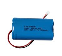 XINLANTECH Batterie lithium-ion rechargeable 3,7 V 5200 mAh 18650 1s2p avec connecteurs JST PH2.0/2P pour haut-parleur Bluetooth, lampe solaire, lampe de poche et plus encore - 1 paquet