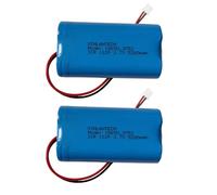 XINLANTECH Lot de 2 batteries lithium-ion rechargeables 3,7 V 5200 mAh 19,24 Wh avec prise PH2.0/2P pour haut-parleur Bluetooth, lampe solaire d'extérieur, piles 1s2p