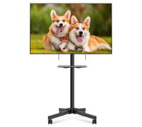 XINLEI Montage au Sol Support TV sur Pied pour 21-60 Pouces, Chariot TV Portable avec étagère pour Ecran de Plasma/LCD/LED jusqu'à 35 kg, VESA Max 400x400 mm