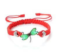 XINLIANYI 1 bracelet tressé en forme de libellule verte pour homme et femme - Fait à la main - Pour couple, Acier inoxydable, Oxyde de zirconium