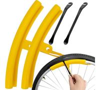 Xinlon 4 Pièces Démonte-pneu de vélo, Protector de llanta de 12 cm, Kit de Démonte Pneu Outil, Bord Protection Jantes Voiture Pneu Garde Jante, Protection des jantes et anti-rayures, Pour Auto Moto Vé