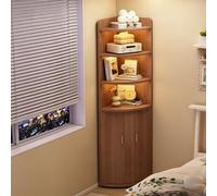 XINMAIZI Armoire de Rangement d'angle Haute, Garde-Manger d'angle avec Portes, Gain d'espace pour la Maison, pour Salon, Salle de Bain, Cuisine, buanderie A 11.8 * 11.8 * 70.8in/30cm