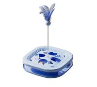 XINMAIZI Coffret à Jouets interactif pour Chat, Jouet de Chasse interactif d'intérieur pour stimuler l'énergie et Les Instincts de Votre Chat, avec 2 balles à grelots (Ocean Blue,Petit)
