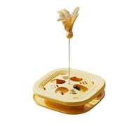 XINMAIZI Coffret à Jouets interactif pour Chat, Jouet de Chasse interactif d'intérieur pour stimuler l'énergie et Les Instincts de Votre Chat, avec 2 balles à grelots (Yellow,Petit)