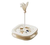 XINMAIZI Coffret à Jouets interactif pour Chat, Jouet de Chasse interactif d'intérieur pour stimuler l'énergie et Les Instincts de Votre Chat, avec 2 balles à grelots (White,Petit)