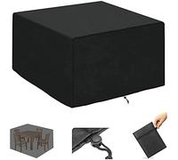Xinmei Art Housse Salon de Jardin Différentes Tailles Protection Bache Table Mobilier Extérieur Imperméable Coupe-Vent Anti-UV Résistant Au Froid Meuble Tissu Oxford Noir 40x40x40cm