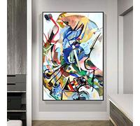 Xinmei Art Wassily Kandinsky Oeuvre Célèbre Toile Abstraite Art Peintures Affiches et Gravures Reproductions Photos Murales pour La Décoration Intérieure 70x108cm Avec Cadre