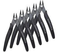 XINMEIWEN Lot de 5 mini pinces coupantes électroniques de précision pour les besoins de coupe ultrafine (Noir)