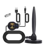 XINMY Antenne TV Intérieur Puissante, Antenne HDTV avec Amplicateur de Signal 120 Miles Gamme, Soutenir TNT HD 4K 1080P VHF UHF FM