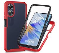 XINNI Coque pour Oppo A17 4G Antichoc Housse avec Protège écran, 360 Degrés Full Body Etui Solide Double Face Bumper Portable Transparent Housse