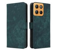 XINNI Housse pour Motorola Moto G15 Etui, RFID Protect PU/TPU Cuir Coque Magnétique Portefeuille, Vert