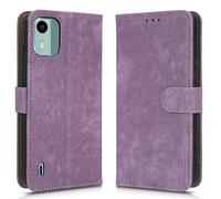 XINNI Housse pour Nokia C12/TA-1535 Etui, RFID Protect PU/TPU Cuir Coque Magnétique Portefeuille, Violet