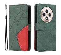 XINNI Housse pour Telephone Oppo Reno 12 F 5G/Oppo Reno 12 FS 5G Etui, PU/TPU Rétro Retourner Cuir Coque Magnétique Anti Chute Portefeuille Protection Case Cover, Vert