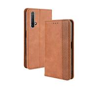 XINNI Housse pour Telephone Realme X50 5G(Realme X3 SuperZoom) Etui, PU/TPU Retourner Cuir Coque Magnétique Portefeuille, Marron