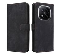 XINNI Housse pour Xiaomi Redmi Note 14 Pro+/Plus 5G Etui, RFID Protect PU/TPU Cuir Coque Magnétique Portefeuille, Noir