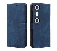 XINNI Housse pour Xreal Beam Pro Etui, RFID Protect PU/TPU Cuir Coque Magnétique Portefeuille, Bleu