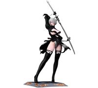 Xinnice 2B Figurine Anime Yorha 2B Figurine Statue 2b Action Figure Modèle PVC 33 cm Têtes interchangeables Décoration de bureau Cadeau