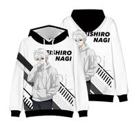 Xinnice Blue Lock Sweat à capuche Bachira Meguru Unisexe Hoodie Seishiro Nagi Sweat-shirt à capuche Hommes Femmes Vêtements Mode Décontractés, XS