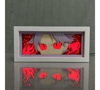Xinnice Fairy Tail Veilleuse | Anime Figure Papercut Light | Natsu Dragneel Boîte à ombre 3D | LED Lampes Décoratives de Chambre | 7 couleurs | 5.3 * 9.5 * 21cm