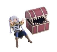 Xinnice Frieren : Beyond Journey's End Figurine d'action - Figurine de l'anime Frieren avec accessoires de coffre au trésor - En PVC - Cadeau de collection (10 cm)