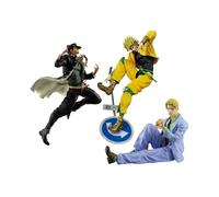 Xinnice JJBA Dio Brando Lot de 3 figurines Jotaro Statue Anime Figurines d'action Kira Yoshikage Modèle PVC Décorations Figurine de collection Cadeau
