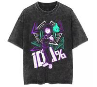 Xinnice Mob Psycho 100 T-shirt Kageyama Shigeo/Reigen Arataka imprimé anime à manches courtes porosité ample sweat-shirt surdimensionné tendance pour adolescents garçons et filles