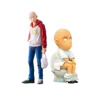 Xinnice One Punch Man - Lot de 2 figurines Saitama - Figurine d'action en PVC - Statue de modèle - Objet de collection - Ornements de bureau - Cadeau manga