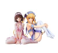 Xinnice Sawamura Spencer Eriri & Katou Megumi Figurine d'anime - Statue de pyjama Fille - Figurine d'action de peinture originale - Modèle assis en PVC - Cadeau de collection pour les fans d'anime