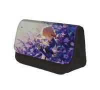 Xinnice Violet Evergarden Trousse à crayons - Grande capacité - Avec imprimé anime - Idéale pour le bureau et l'école, Type 1, 22*7.5*13cm