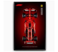 XINPENGD Cadre photo mural compatible avec Lego 42207 F1 Voiture de course Formule 1, à collectionner et protéger, 49,8 x 79,8 cm (modèle non inclus) (option A (sans lumière)
