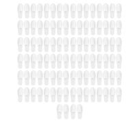 XinPengtai Lot de 50 paires de pantoufles jetables non tissées blanches de 4 mm pour les maisons, les hôtels, unisexes, 27 x 10, 5 cm, comme sur l'image, 27x10.5cm