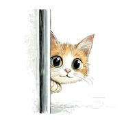 Xinpinzhou Broderie Point de Croix - 30x30 cm Canevas Kit Complet Adulte, 11CT Pré Imprimé Chat Mignon Modèle , Facile Loisirs Créatifs Set avec Fils Pour Activité Manuelle Debutant