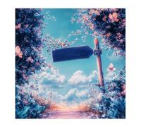 Xinpinzhou Broderie Point de Croix - 36x36 cm Canevas Kit Complet Adulte, 11CT Pré Imprimé Magnifique Paysage Modèle , Facile Loisirs Créatifs Set avec Fils Pour Activité Manuelle Debutant