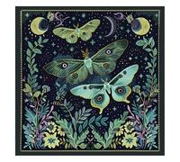 Xinpinzhou Canevas Broderie Point de Croix Kit Complet Adulte Debutant Compté Pré Imprimé Estampillé Moderne Débutant avec Fils, Facile Papillon de Nuit 11ct Cross Stitch Loisirs Créatifs Set
