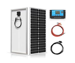 XINPUGUANG Kit Panneau Solaire 50w 12v Mono Photovoltaïque 18v Module 10A Contrôleur de Charge pour Bateau, Voiture, Camping-car
