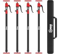 XINQIAO Outil Troisième Main, Système de Support 3ème Main, Tige de Support en Acier Premium avec Capacité de 70 KG pour Cric de Placard, Cric de Cloison Sèche, Longueur 125-290 CM, 4 Pièces
