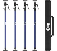 XINQIAO Outil Troisième Main, Système de Support 3ème Main, Tige de Support en Acier Premium avec Capacité de 70 KG pour Cric de Placard, Cric de Cloison Sèche, Longueur 125-290 CM, 4 Pièce