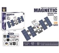 XINQIYUAN Jouets éducatifs tuiles magnétiques jeu magnétique billes magnétiques pour enfants Blocs de Construction Magnétiques Thème Espace 7,5cm, 120 Pièces