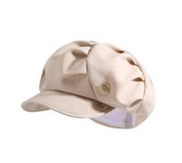 xinrishe Chapeau De Journal Froncé Chic pour Femmes, Béret Rétro Français Cabbie, Chapeau d'artiste De Peintre Élégant, Casquette Octogonale Décontractée, 2025(Beige)