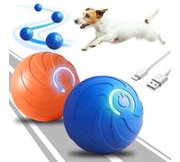 xinrongda 2 pièces Jouet interactif pour chien, balle de jeu interactive pour chiens, balle magique électrique, jouet intelligent pour chien avec lumières LED, balle interactive pour chiots, petit