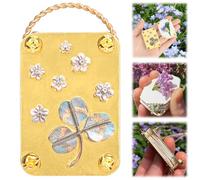 xinrongda Micro presse à fleurs miniatures, kit de presse à fleurs en métal, kit de préservation des plantes pressées pour les amateurs d'art et d'artisanat, cadeaux pour les amateurs de plantes