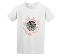 XINRONGYUAN Golden Earring Face It Funk Casual Round Neck T Shirt White S
